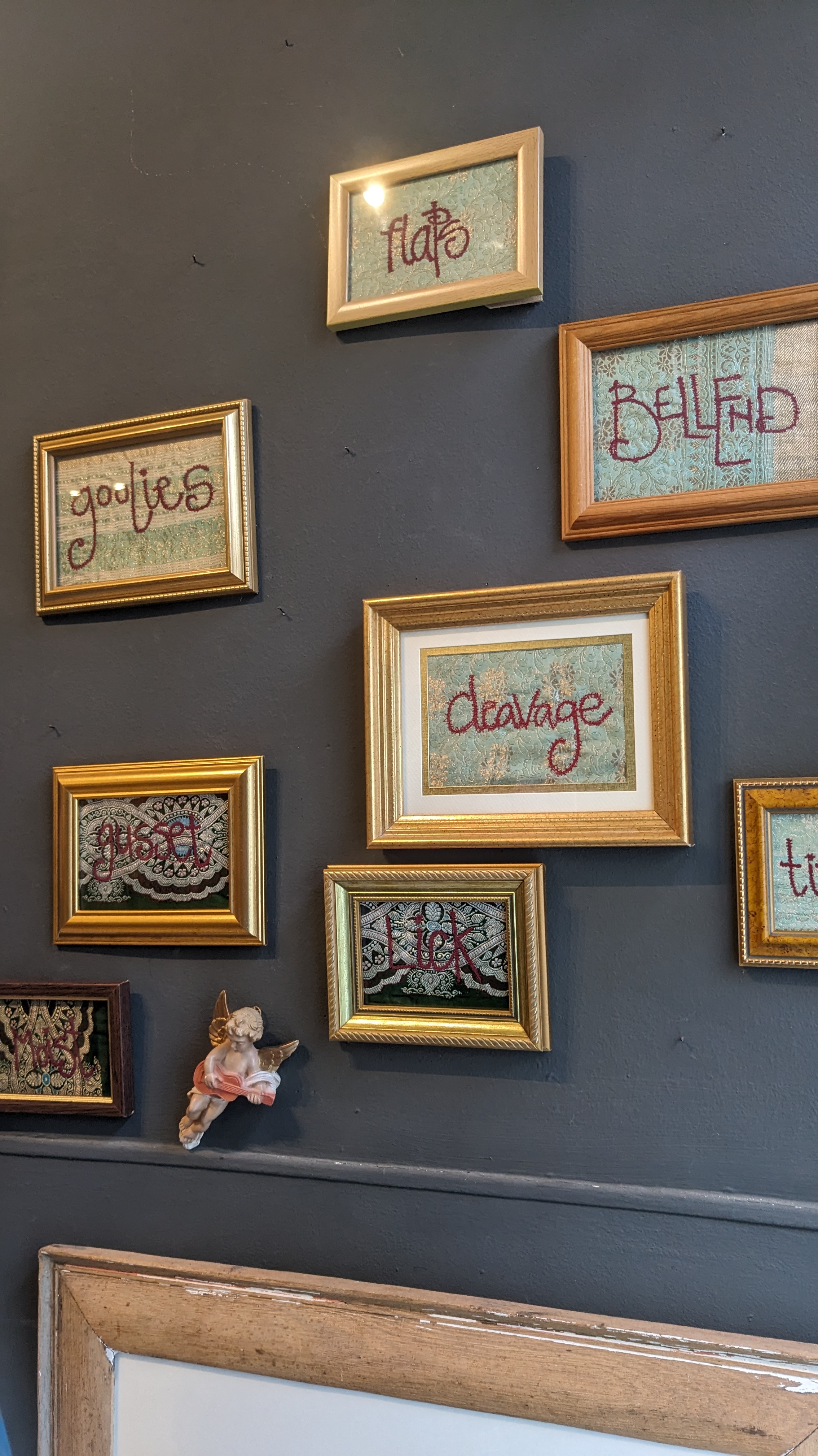 Picture wall of suggestive words