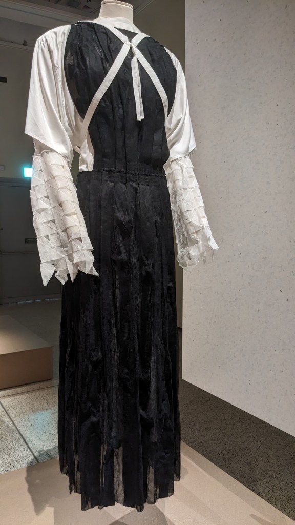 Phoebe English dress on display at the rebel exhibition, London