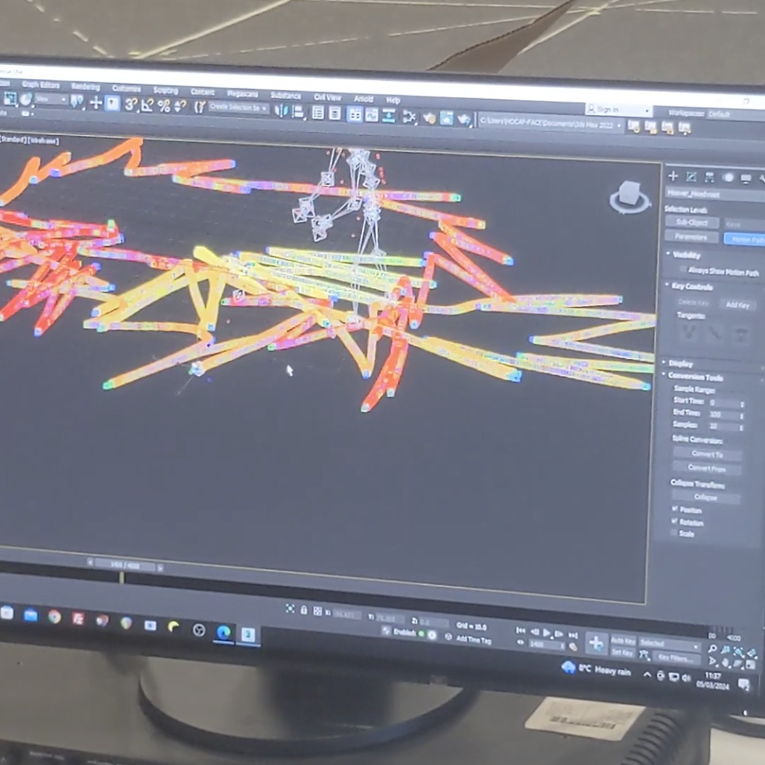 Hoovering motion capture data